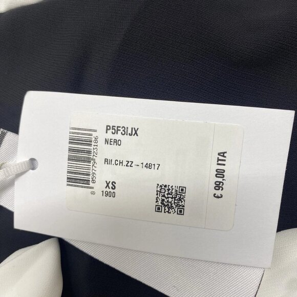 NEW IMPERIAL Side Contrast Stripe Belted Pants Size XS Black/White trousers - Picture 2 of 10